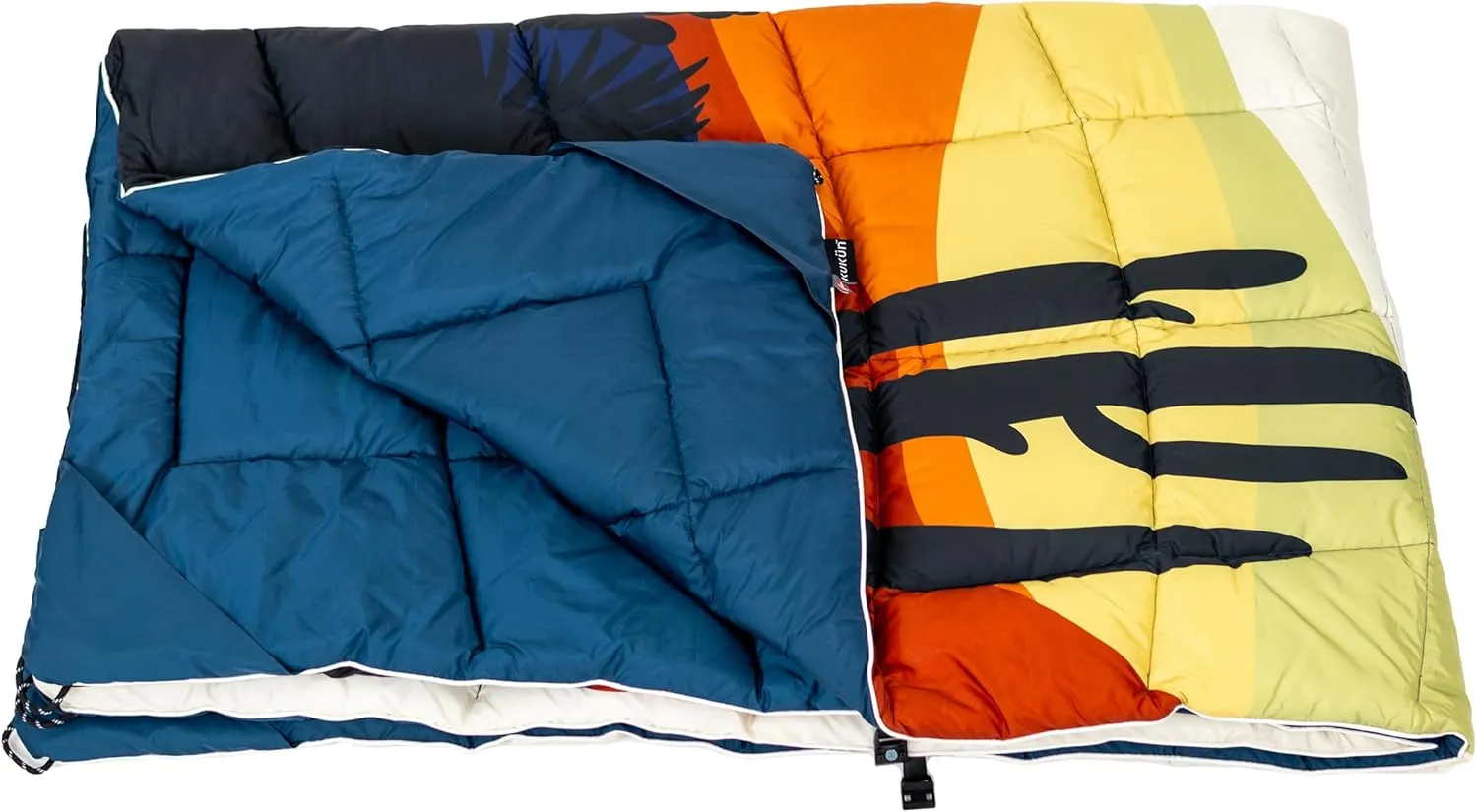 Versatile Packable Outdoor Camping Blanket, Puffy Blanket, Primaloft Insulation, Warm, Durable, Lightweight, Waterproof, Oversize, Beach, Stadium, and More! 55"x80" (Desert)