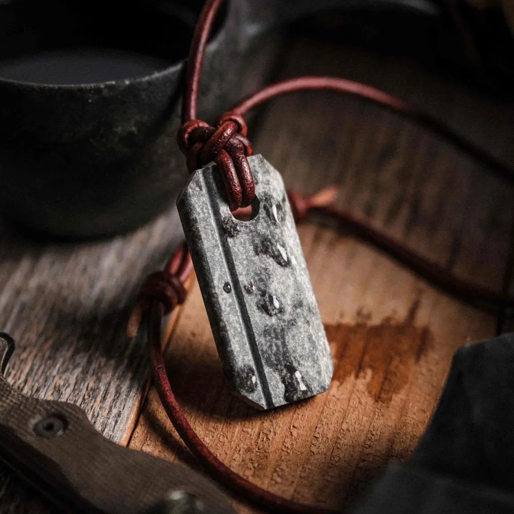Viking Whetstone Necklace by Wazoo Survival Gear (Rare Variation)