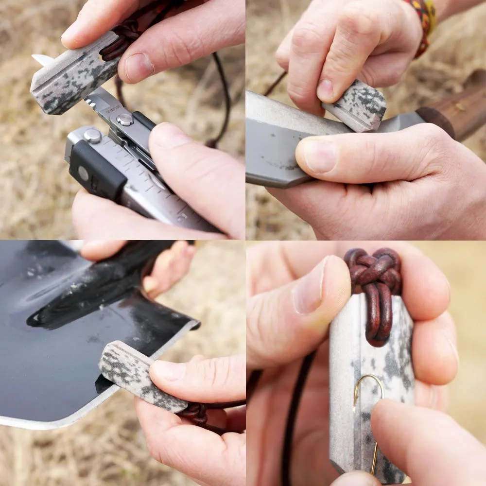 Viking Whetstone Necklace by Wazoo Survival Gear (Rare Variation)