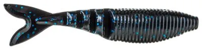 YAM-134-06-02 4 in. Zako Black Fishing Lure with Large Blue Flake - Pack of 6