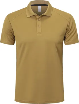 ZENGVEE Mens Polo Shirts Moisture Wicking Short Sleeve Performance Quick Dry Athletic Golf Shirts